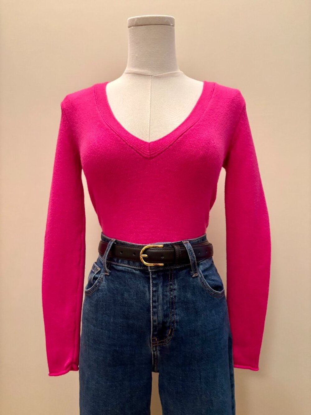 Zara Hot Pink Long Sleeve Bodysuit